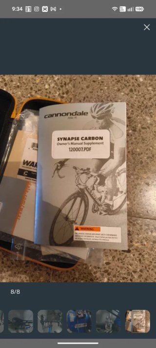 Bicicleta carretera Cannondale Synapse azul  negro