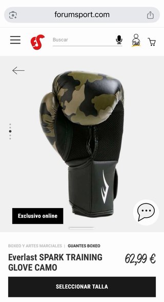 Guantes Boxeo Everlast Spark Camo 12 OZ nuevos