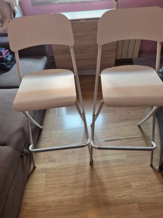 2 Sillas Altas Blancas precio de las 2
