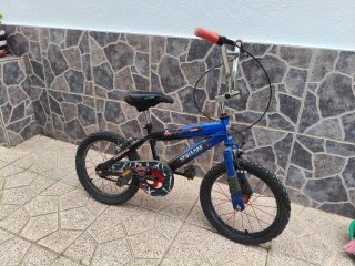Bicicleta Spiderman Azul para niños