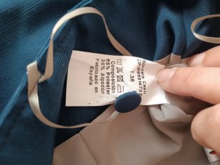 Conjunto fallero azul y turquesa.