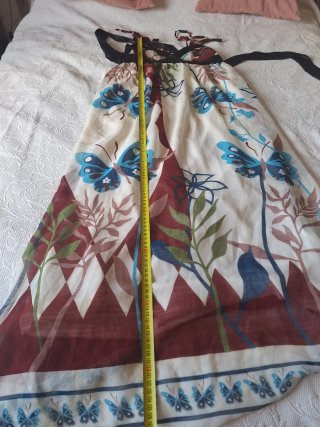 Vestido largo mariposas tirantes