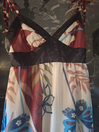 Vestido largo mariposas tirantes