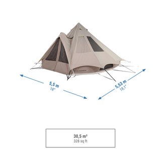 Tienda de campaña tipi 5 personas polialgodón Quechua Tepee