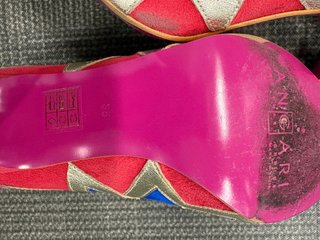 Zapato Salón Angari Mónica Albert Azul/Rojo/Dorado