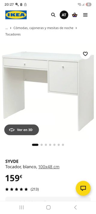 Tocador blanco IKEA