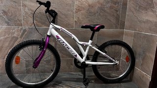 Bicicleta Infantil Racer 20 Blanca/Morada