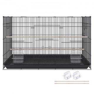 Jaula para Aves de 30 Pulgadas, Jaulas Metálicas Grandes para Periquitos, Cacatúas, Pequeños Loros, Jilgueros, Canarios, Jaula para Mascotas con Soporte Rodante y Bandeja