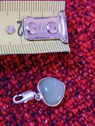 Charm cuore blu e argento