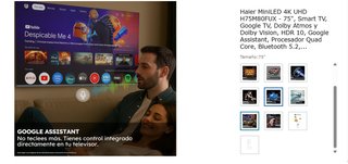 Televisor Haier MiniLED 4K UHD H75M80FUX - 75"