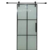 Puerta corredera cristal templado Bauhaus.