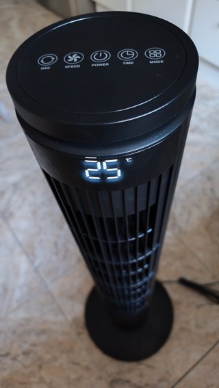 Ventilador torre 91cm con mando y temporizador