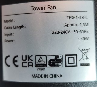 Ventilador torre 91cm con mando y temporizador
