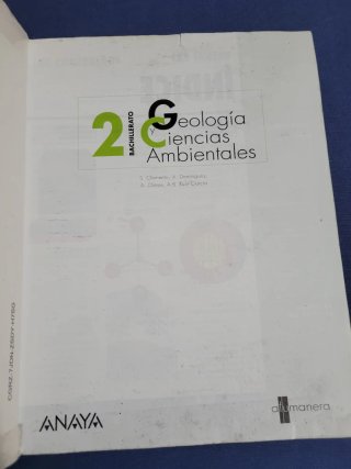 Geología y Ciencias Ambientales, 2 Bachillerato...