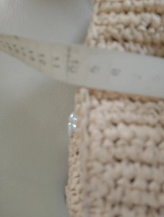 Bolso Zara perlas beige y dorado