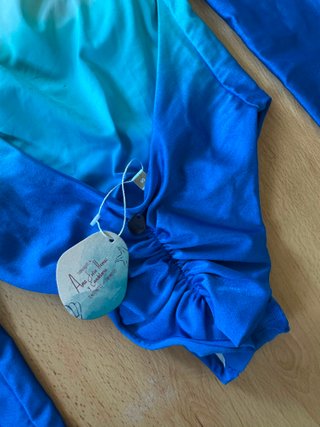 Traje de baño manga larga azul Talla S