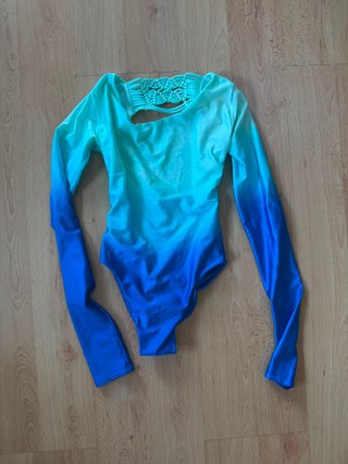 Traje de baño manga larga azul Talla S
