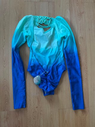 Traje de baño manga larga azul Talla S