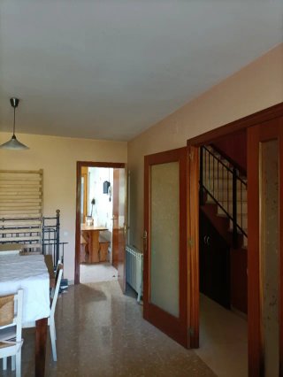 Puerta doble madera con cristal