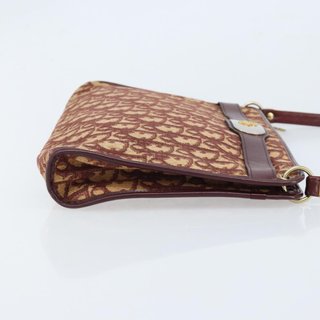 Christian Dior Trotter Canvas Shoulder Bag Red