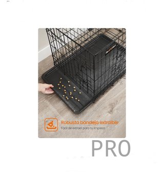 Jaula para Perros Plegable con 2 Puertas