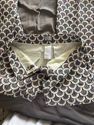 Pantaloni a zampa fantasia geometrica