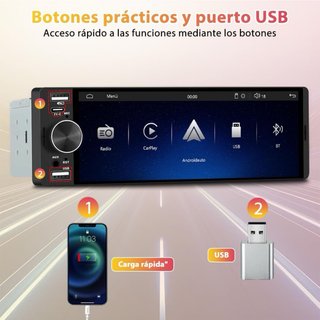 NUEVO! (70€) Radio Coche 1 DIN 6.28”