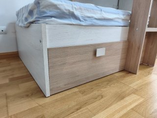 Cama juvenil con 2 camas y armario