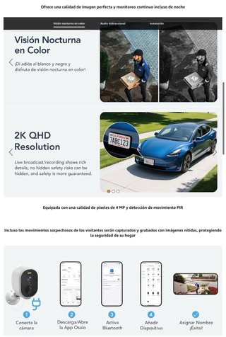 NUEVO! Cámara Vigilancia 2K 4MP Solar Exterior