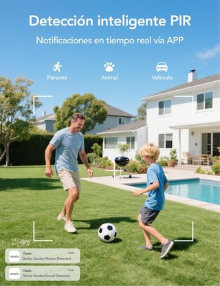 NUEVO! Cámara Vigilancia 2K 4MP Solar Exterior