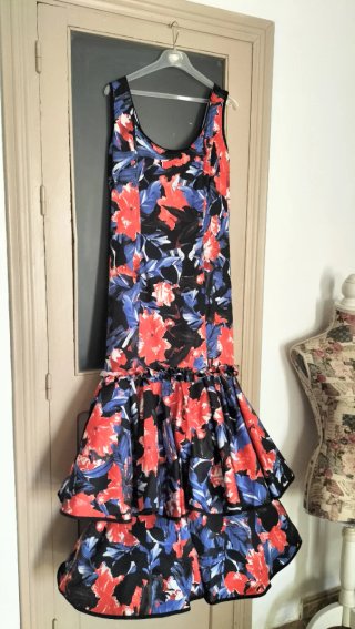 Vestido Rociero Volantes Tul Estampado