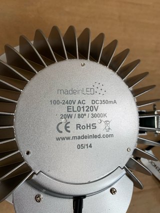 Luces techo LuxStar 20W 3000K 50/60Hz