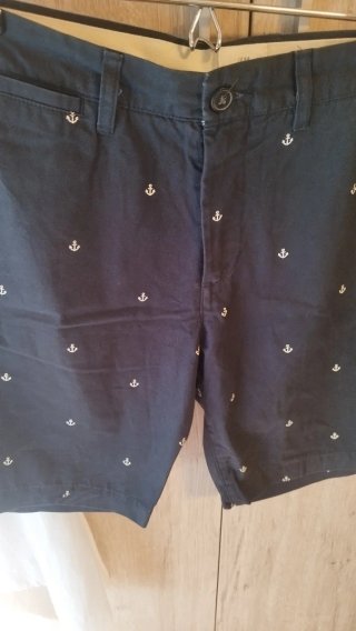 Bermudas Hombre Azul Marino con Anclas Blancas