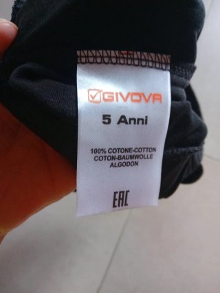 Completo Givova 5 anni cotone