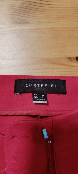 Pantalón Cortefiel Rojo-Fucsia Talla 44