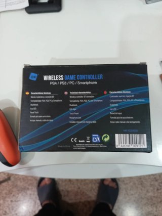 Mando PS4/PS3/PC Naranja y Negro