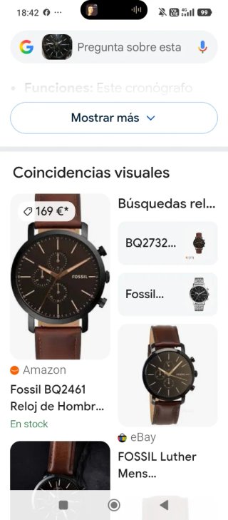 Reloj Fossil Negro y Marrón