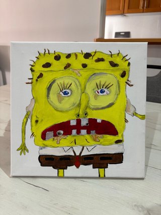Cuadro Bob Esponja Abstracto