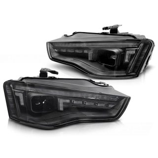 Faros Xenón LED Negros Audi A5 2012-2016 con Inter