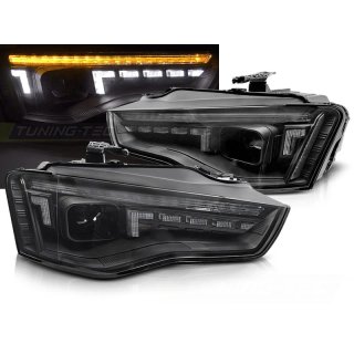 Faros Xenón LED Negros Audi A5 2012-2016 con Inter
