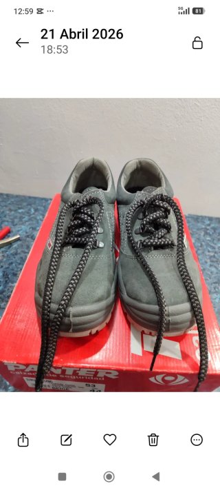 Zapato de seguridad Panten Talla 40 Gris