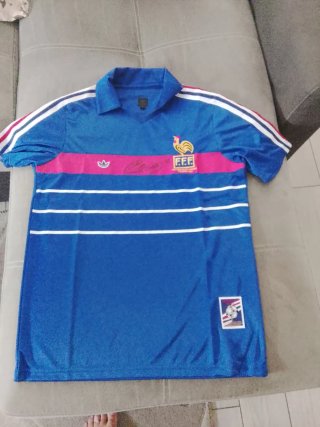 Maglia Francia 1984 autografata Platini