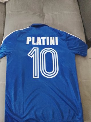Maglia Francia 1984 autografata Platini