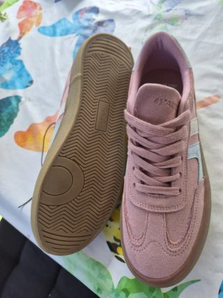 Zapatillas de piel rosa Talla 38