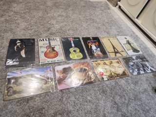 Lote 10 Placas Metálicas Decorativas