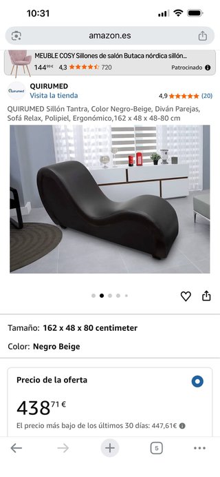 Sillón Tantra QUIRUMED Negro