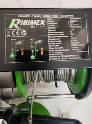 Polipasto Eléctrico RIBIMEX PE100/200PT 100/200 kg