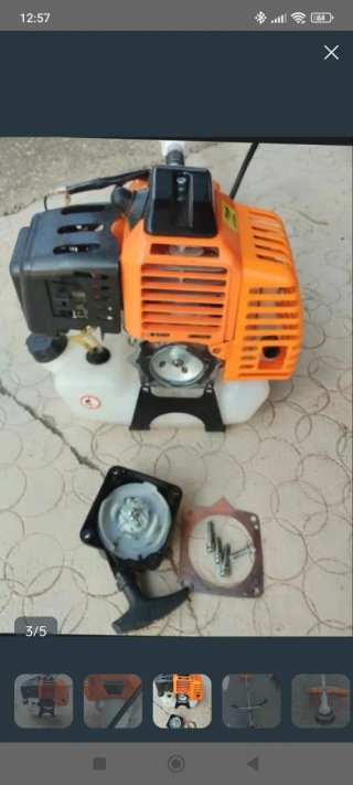 Desbrozadora de gasolina naranja