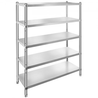 Unidad de Estantería de 48x18.5 Pulgadas Estantes de Almacenamiento Unidades de Estantería de 5 Niveles y Almacenamiento Estante Ajustable Unidad de Almacenamiento Estantes con Pies Ajustables Est...
