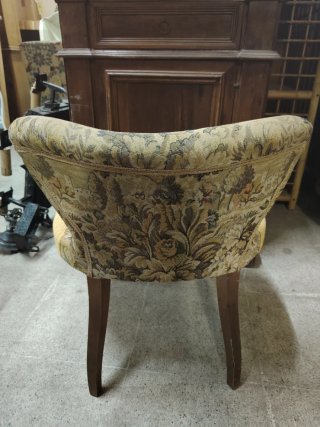 Sedia Vintage Tessuto Floreale Legno